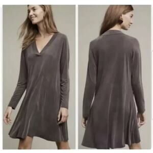 Dolan Left Coast Collection Anthropologie Plum Shift Dress Cupro Blend Sz Small